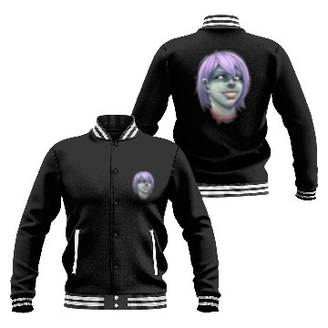 Discover Pastel Goth Zombie Head Portrait Halloween Gothic Emo Punk 478 Baseball Jackets