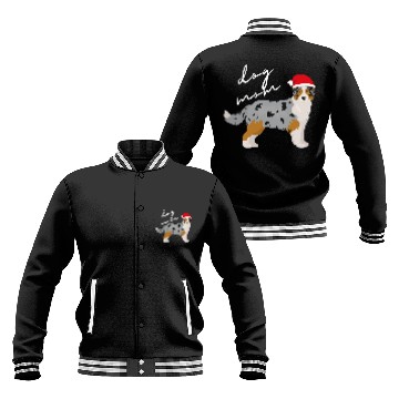Discover Blue Merle Australian Shepherd Dog Mom Christmas Baseball Jackets