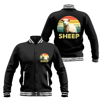Discover Classic Art Funny Sheep Portrait Animal Breed Lovers Sheeps Baseball Jackets