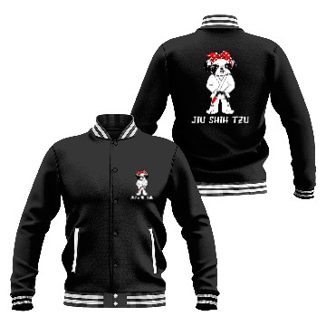 Discover Jiu Jitsu BJJ Shih Tzu Ribbon Martial Arts Practitioner Baseball Tees Baseball Jackets