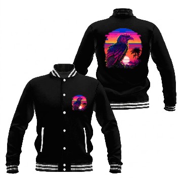 Discover Retro Aesthetic Bald Eagle Baseball Jackets