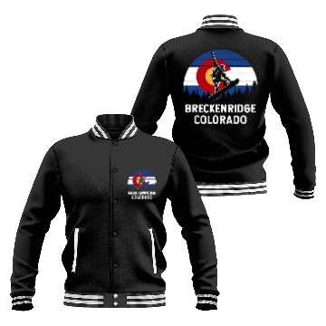 Discover Skiing Ski Breckenridge CO Mountain Town Snowboarding Baseball Jackets