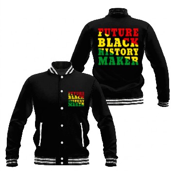 Discover Future Black History Maker African Colors Black Excellence Baseball Jackets