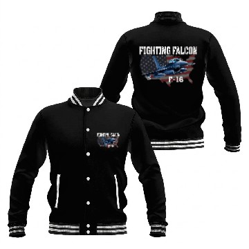 Discover F16 Fighting Falcon Viper Fighter Pilot Military Aviation Baseball Tees Baseball Jackets