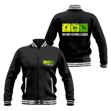 Discover Farts Periodic Pun Table Of Elements Funny Chemistry Student Baseball Jackets
