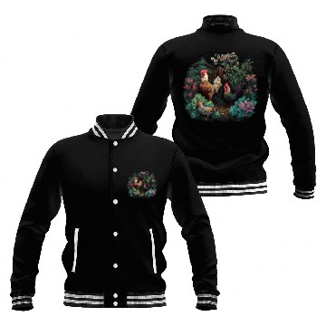 Discover Gardening Plants and chickens 4 Baseball Jackets