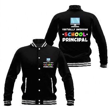 Discover School Principal Appreciation Virtually Awesome Baseball Jackets