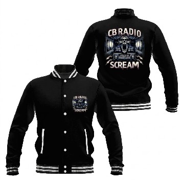 Discover CB Radio Scream Haunting Trucker Baseball Jackets