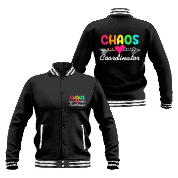 Discover Chaos Coordinator Teacher Appreciation Mom Mothers Day Pun Baseball Tees Baseball Jackets