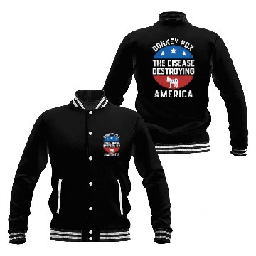 Discover donkey pox  disease destroying america  donkeypox Baseball Tees Baseball Jackets