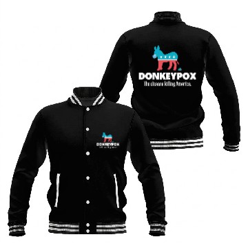 Discover Donkey Pox The Disease Killing America Funny antis Biden Baseball Tees Baseball Jackets