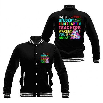 Discover Im Student That Kindergarten Teacher Warned Cute Unicorn Baseball Tees Baseball Jackets