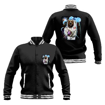 Discover Pit Bull Terrier Dog as Astronaut Explore Space and Galaxy 3 Zip Baseball Jackets