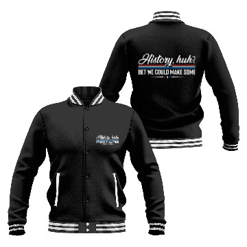 Discover History Huh Red White and Royal Blue Pride Rwrb History Baseball Jackets