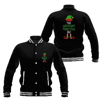 Discover Assistant Principal Elf Matching Pajamas Christmas Teacher Baseball Jackets