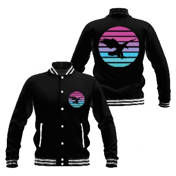 Discover Eagle Retro Sun American Bald eagle USA Baseball Jackets