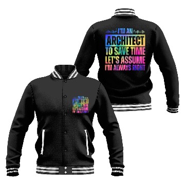 Discover Funny Architect Art For Men Women Future Architecture Lover 2 Baseball Jackets