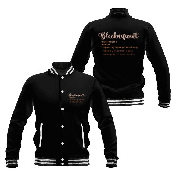 Discover Blacknificent Definition Black Excellence Black History Baseball Jackets