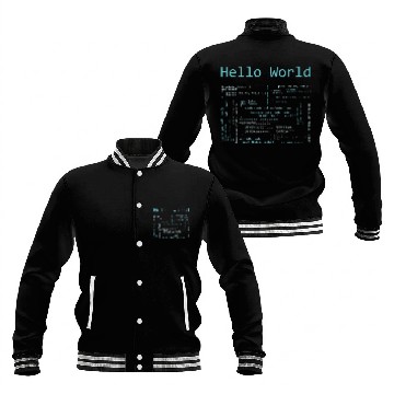 Discover Hello World Computer Programming Languages Computer Science Baseball Jackets