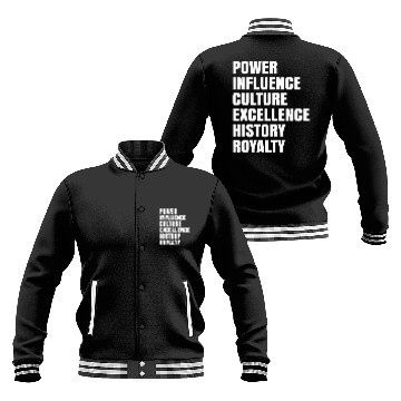 Discover Black Power Influence Culture Excellence History Royalty Baseball Jackets