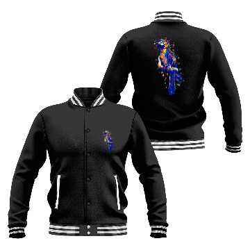 Discover Colorful Pop Art True Parrot Scarlet Macaw Parrot Bird Baseball Tees Baseball Jackets