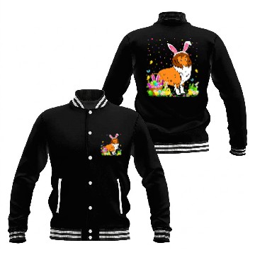 Discover Easter Collie Dog Bunny Egg Hunting Collie Easter Sunday Baseball Jackets