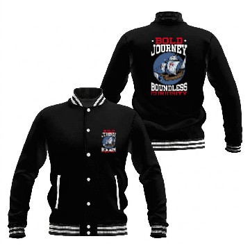 Discover Bold Journeys Boundless Curiosity Columbus Day Baseball Tees Baseball Jackets
