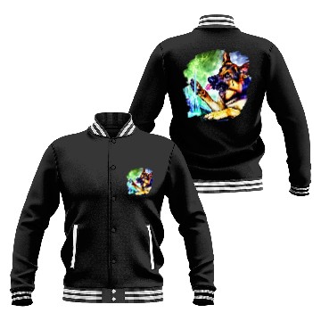 Discover German Shepherd Mad Scientist chemicalss Chemistry Science 3 Baseball Jackets