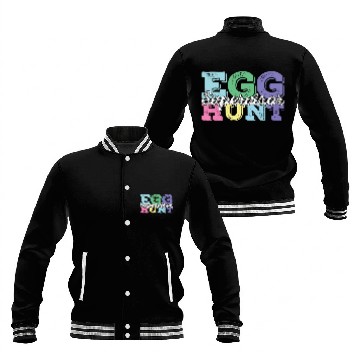 Discover Egg Hunt Supervisor Mom Dad Retro Easter Egg Hunting Party Baseball Tees Baseball Jackets