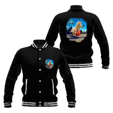 Discover Funny Basketball Maine Coon Cat Playing Baseball Tees Baseball Jackets