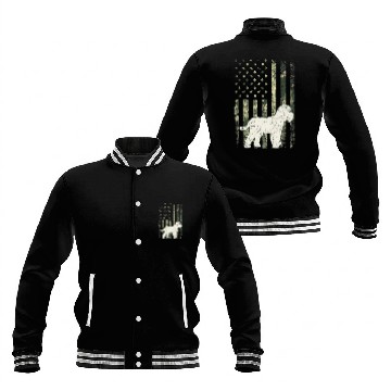 Discover Cockapoo Pet Dad Mom Camouflage USA Flag Baseball Jackets