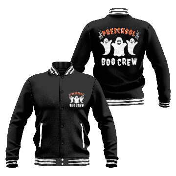 Discover Preschool Teacher Student Gift Halloween Boo Crew Baseball Jackets