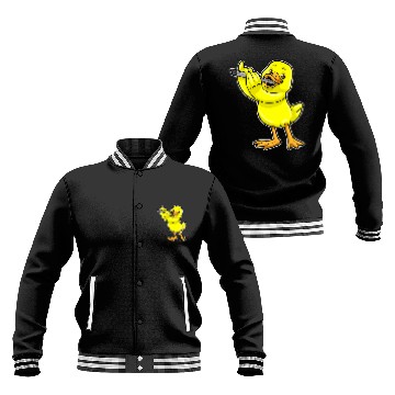 Discover Funny Flute Duck Musician Flute Music Baseball Tees Baseball Jackets