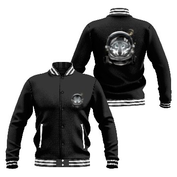 Discover Coyote Mammal Astronaut Space Exploration Astronomy Lover 35 Baseball Jackets