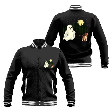 Discover English Springer Spaniel Pet Walking ghosts Halloween Funny Kids Baseball Tees Baseball Jackets