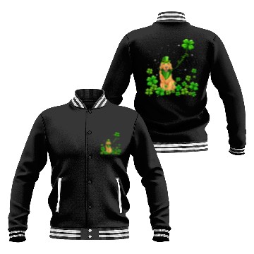 Discover Golden Retriever Pet Irish Green Shamrock Clover St Patricks Baseball Jackets