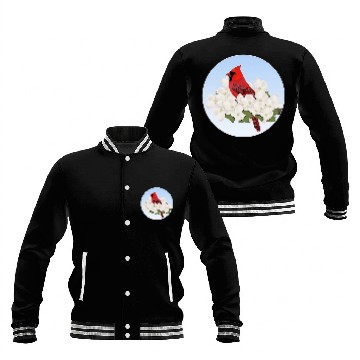 Discover Cardinal Bird Birdlover Birdwatcher Biologist Ornithologist Baseball Jackets