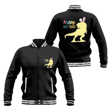 Discover Dinosaur Pet Kids Easter Day Happy Eastrawr T rex Baseball Jackets