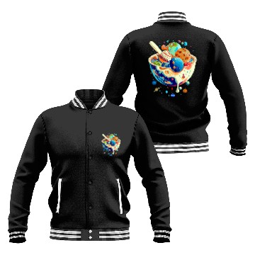 Discover Astronomy Milky Way Ice Cream Cereal Galaxy Space Science Baseball Jackets