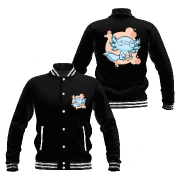 Discover Axolotls Pet Bubble Tea Boba Ambystoma Mexicanum Walking Fish Baseball Tees Baseball Jackets