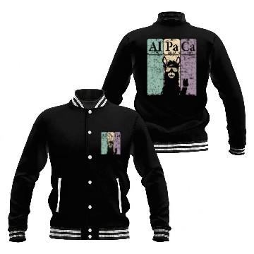 Discover Llama Pet Periodic Table Elements Llama Alpaca vintages 2 Zip Baseball Jackets