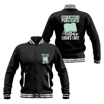 Discover Author Bookworm Novel Book Writer Journalist Literature 7 Baseball Jackets