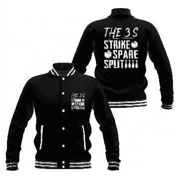 Discover Sport Bowling Strike Spare Split Bowling Baseball Tees Baseball Jackets