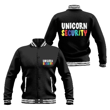 Discover Unicorn Pet SECURITY Halloween Dad Mom Daughter Costume Baseball Tees Baseball Jackets