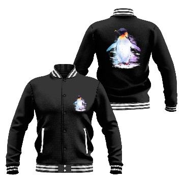 Discover Penguin Pet Colourful Animal Print Art Zip Baseball Jackets