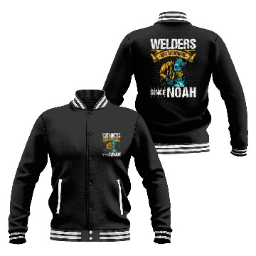 Discover Welder Job Arc Makers Since Noah Funny Christian Welding Zip Baseball Jackets