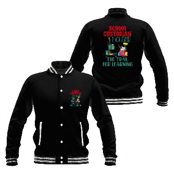 Discover School Custodian Appreciation Janitor Gift Clear Trail Baseball Jackets
