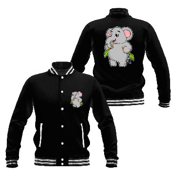Discover Elephant Mammal Vegetables Carrot Baseball Jackets