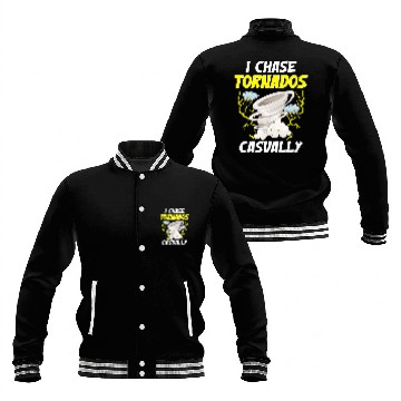 Discover Storm Chasing Lightning Thunder Weather Hurricane Tornado 22 Baseball Jackets