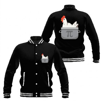 Discover Chicken Pet Funny Math Pi Chicken Pot Pie Apparel Baseball Jackets